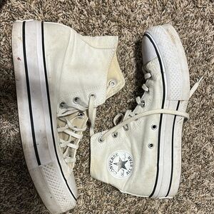 Converse White Platforms